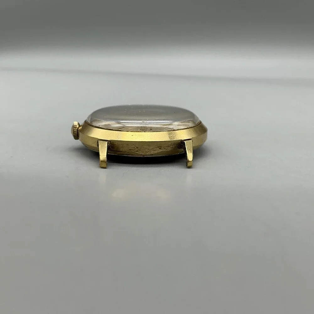Vintage Timex Self-Wind Mens Watch 34mm Silver Gold Tone For Parts Not Running